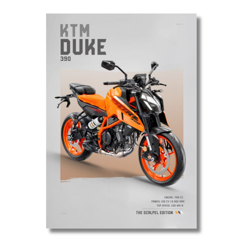 KTM 390 Duke Bike Wall Poster