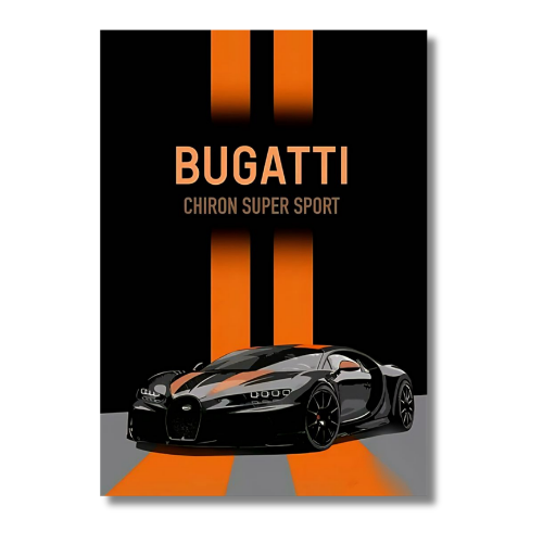 Bugatti Chiron Super Sport Car Wall Poster