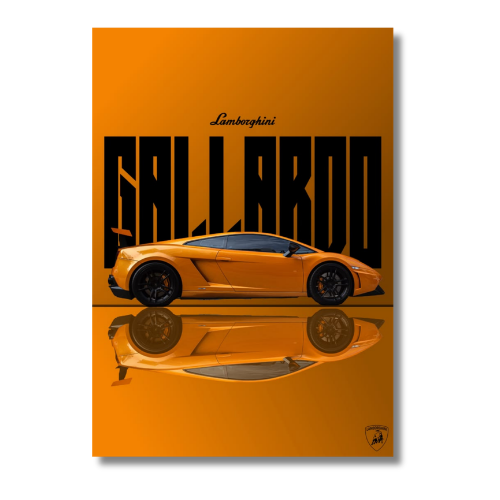 Lamborghini Gallardo Car Side View Wall Poster