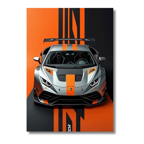 Lamborghini Huracán STO Car Front View Wall Poster
