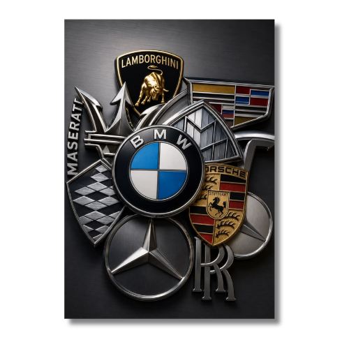 Luxurious Car Logo Wall Poster