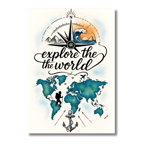 Explore The World Wall Poster