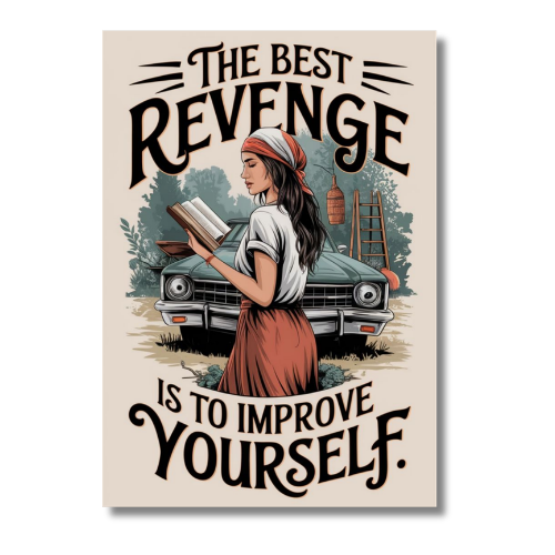 The Best Revenge Motivational Wall Poster