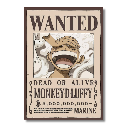 One Piece Luffy Wanter Wall Poster