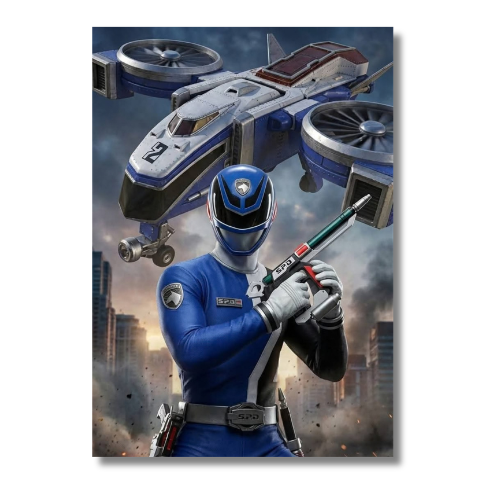 Power Rangers SPD Blue Ranger Wall Poster