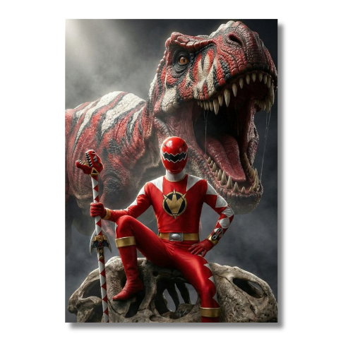 Power Rangers Dino Thunder Red Ranger Wall Poster