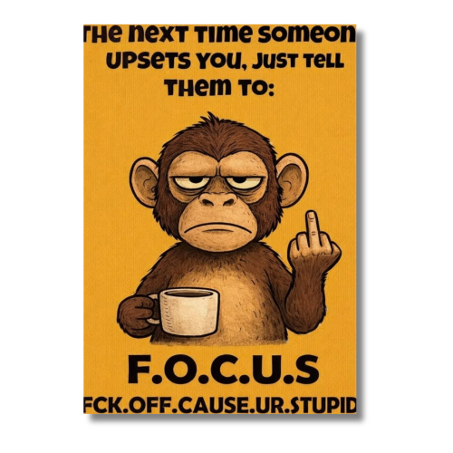 Monkey Focus Wall Poster