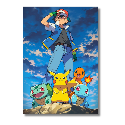 Pokemon With Pikachu And Friends Wall Poster