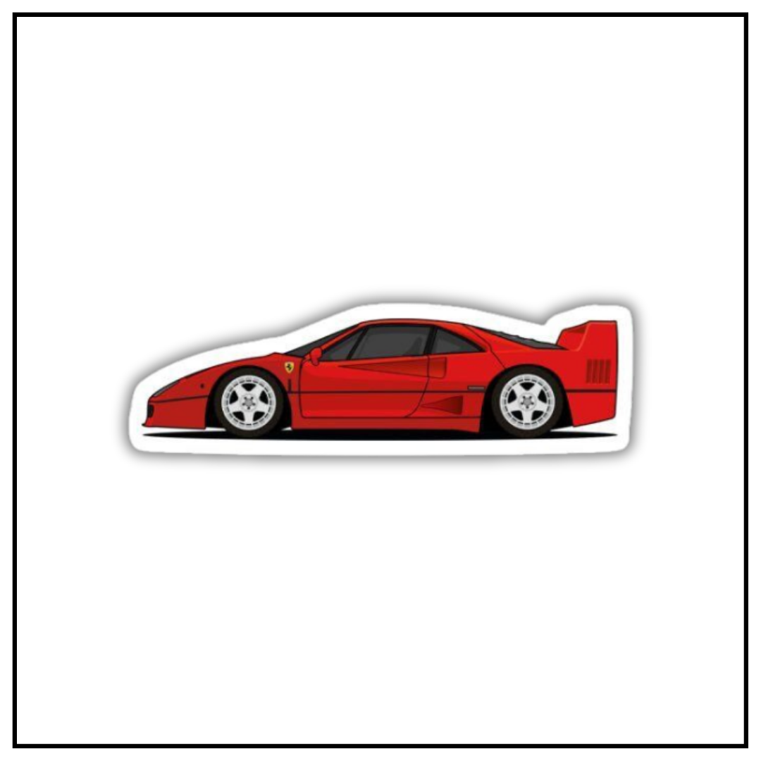 Red Porche Sticker