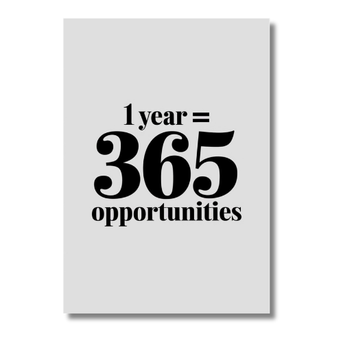 One Year Calculation Motivational Wall Poster