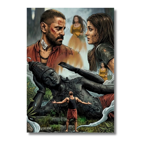 Chiyaan Vikram Aishwarya Rai Ravanan Wall Poster
