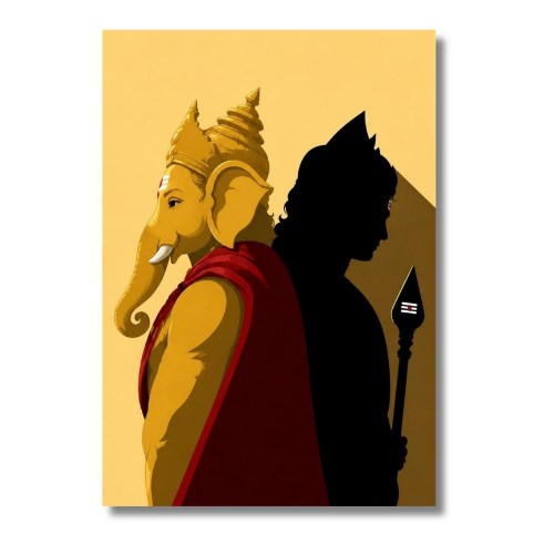 Murugan And Vinyagar Wall Poster