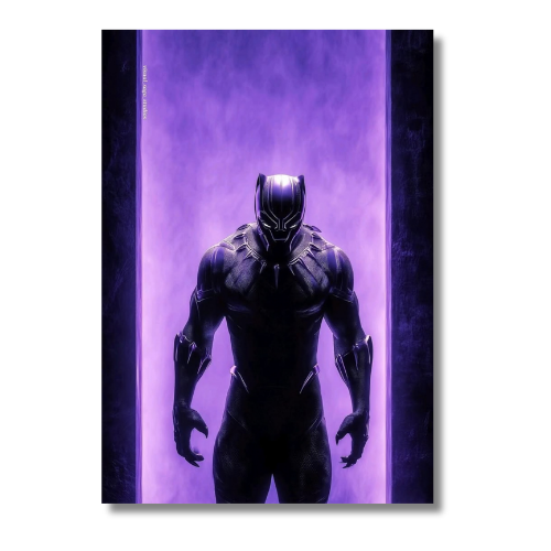 Black Panther Standing With Energy Wall Poster