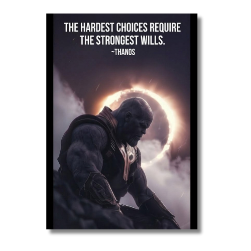 Thanos Quote Wall Poster