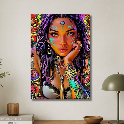 Neon Tribe Queen Wall poster