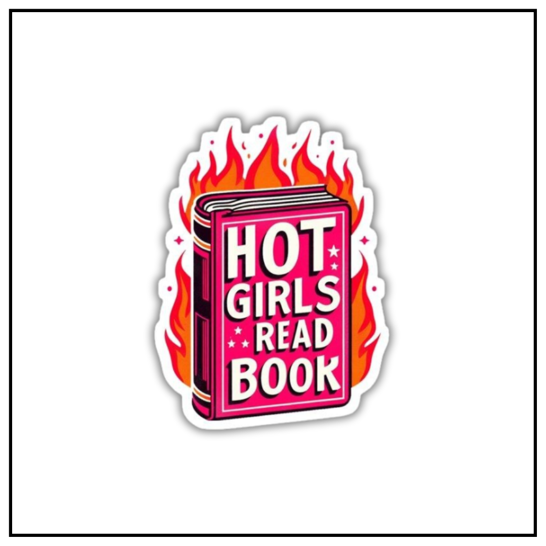 Hot Girls Read Book Sticker