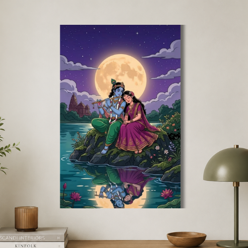 Bhagwan Krishna's music wall poster
