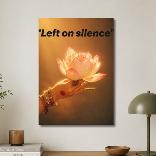 Saraswati devi: Left on silence wall poster