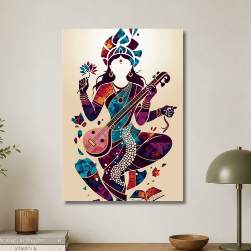 Saraswati devi: the art wall poster