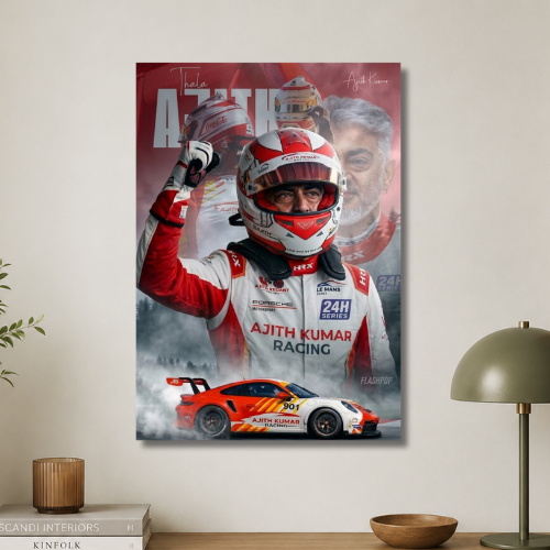 Ajith Kumar racing wall poster