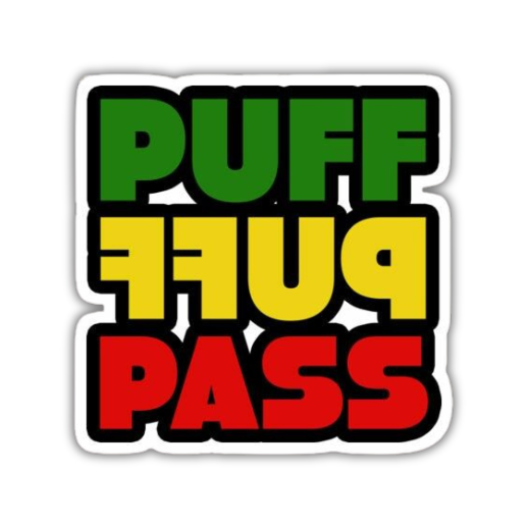 Puff puff pass sticker