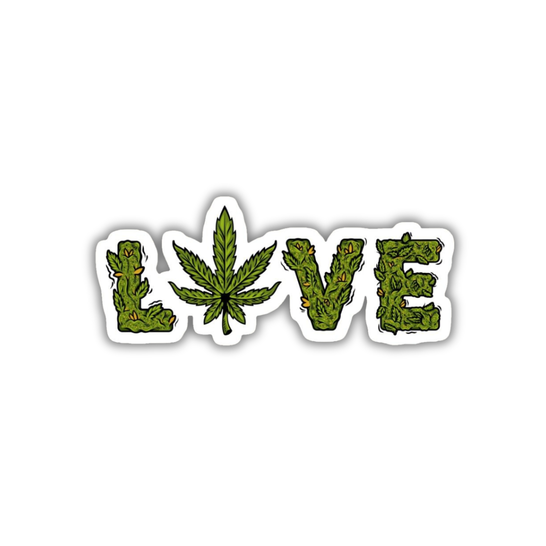 Love leaf sticker