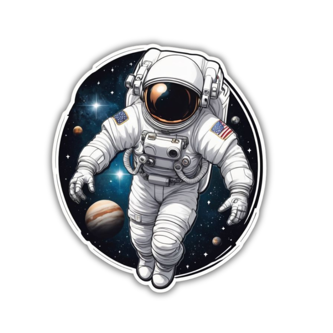 Floating Astronaut Sticker