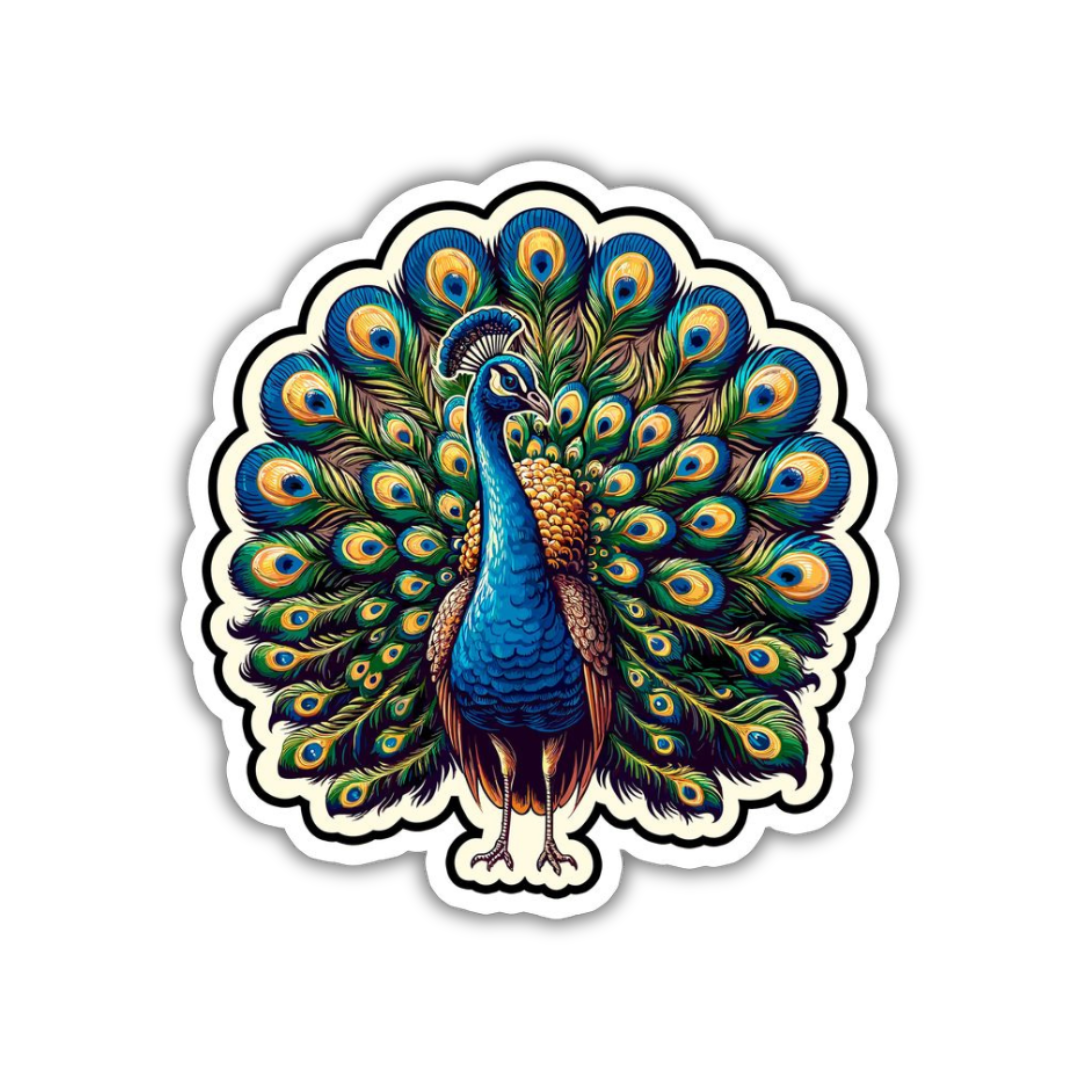 Majestic Peacock Sticker