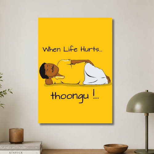 Vadivelu: when life hurts thoongu wall poster