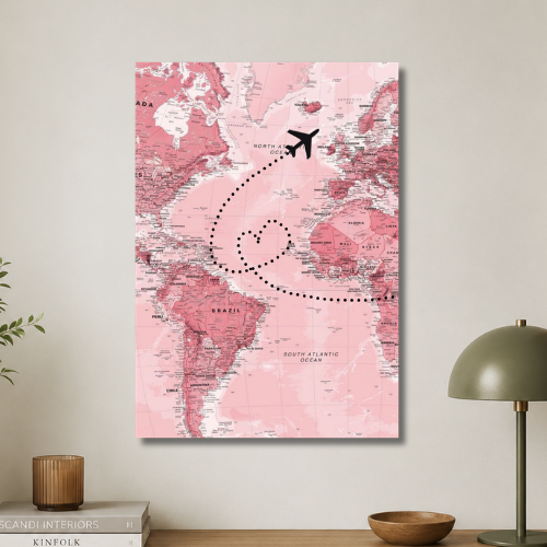 Travel map wall poster