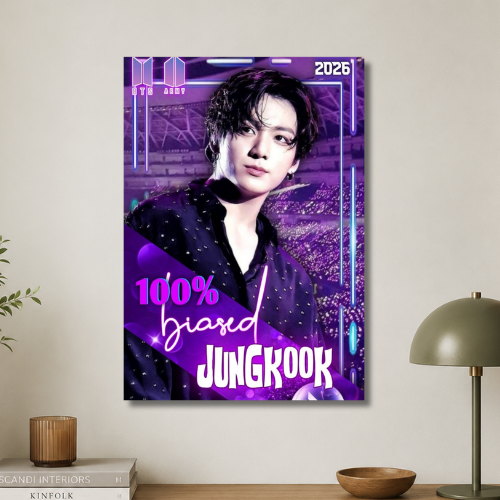 100% biased jungkook wall poster