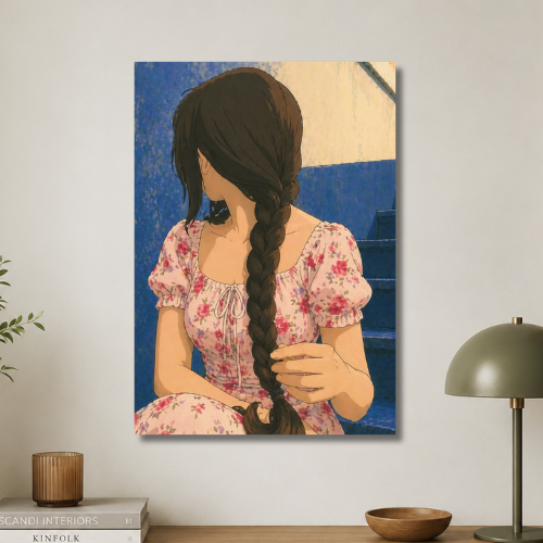 Beauty with braids wall poster