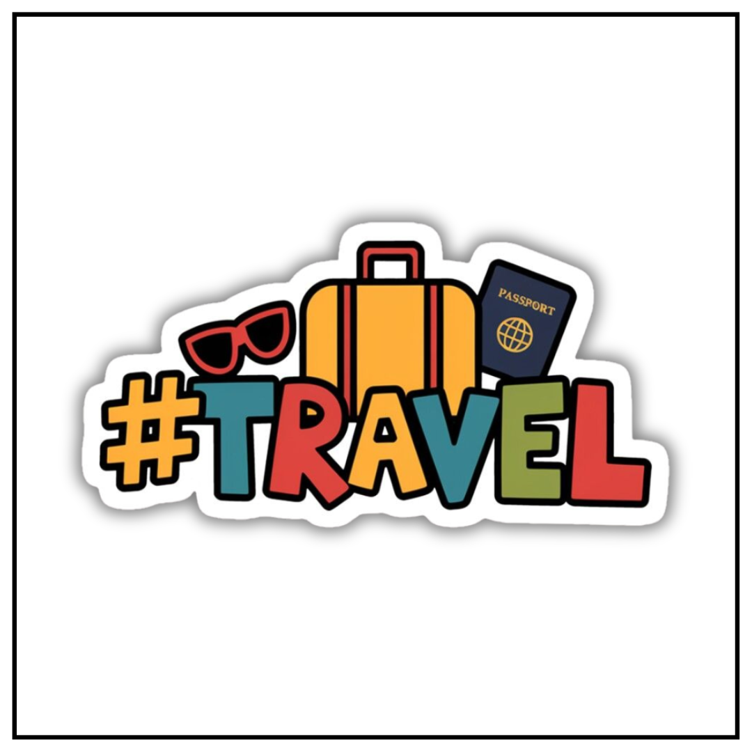 #Travel Sticker