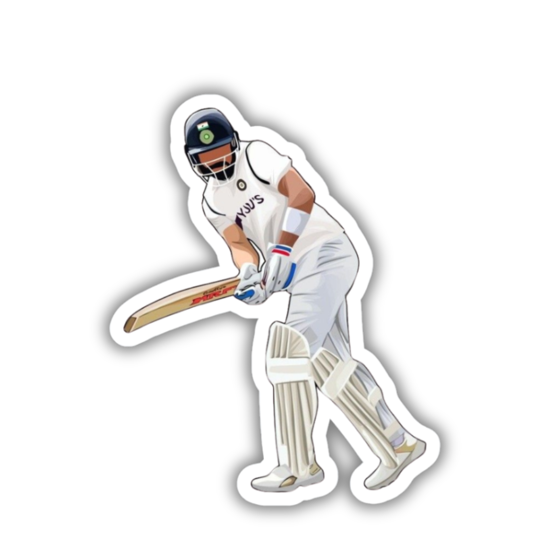 Virat Kohli in test sticker