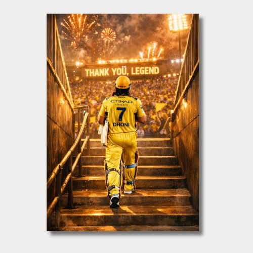 MS Dhoni Thank You Legend Wall Poster