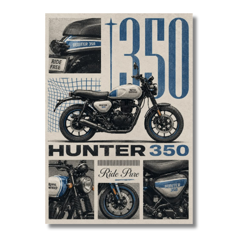 Royal Enfield Bike 350 Wall Poster