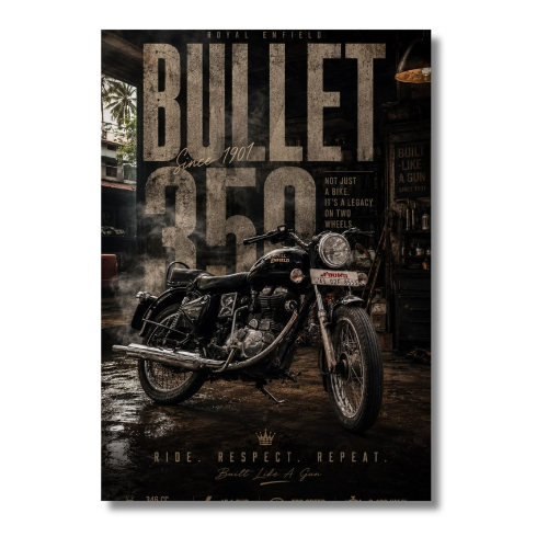 Royal Enfield Bullet 350 Bike Wall Poster