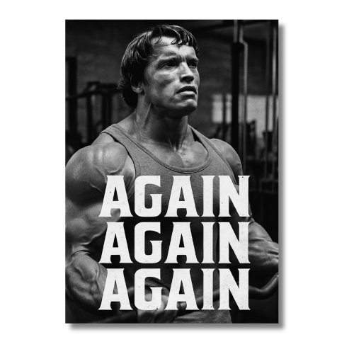 Again Again Again Motivational Wall Poster