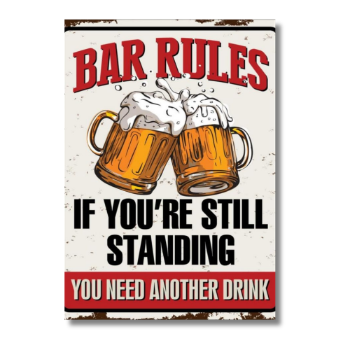 Bar Rules Wall Poster