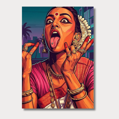 Desi rockstar wall poster