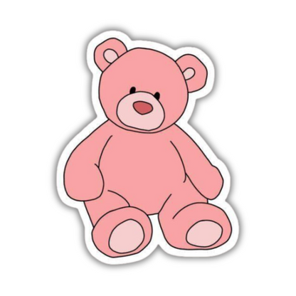 Cute Pink Teddy Sticker