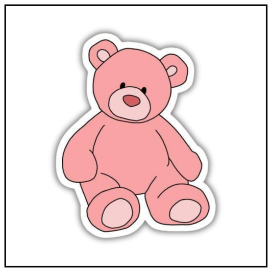 Cute Pink Teddy Sticker