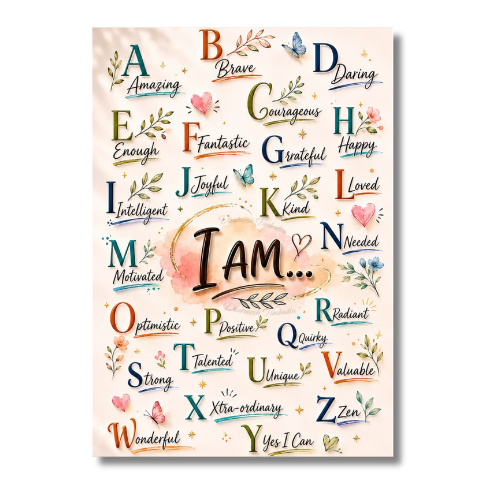 I am A To Z Wall Poster