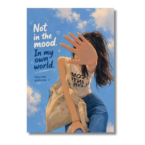 In My Own World  Quotes Wall Poster