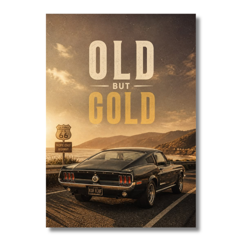 Old But Gold Car Wall Poster