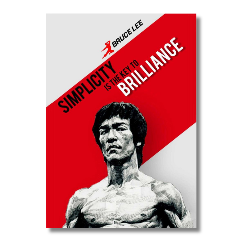 Simplicity Bruce Lee Motivational Wall Poster