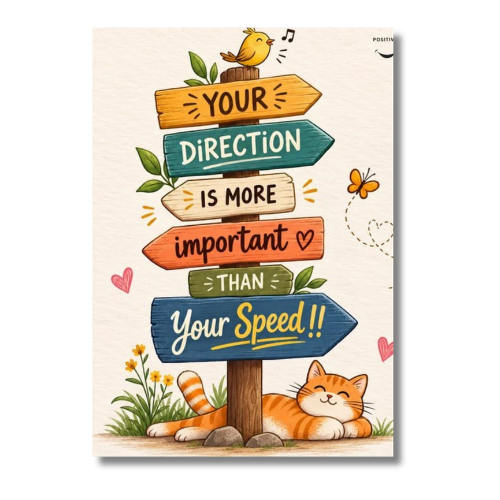 Your Direction Motivational Quote Wall Poster