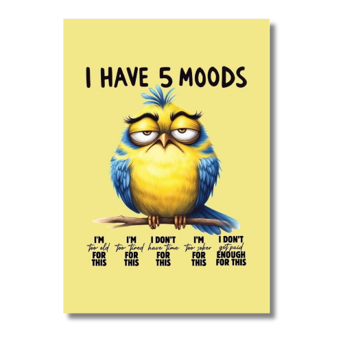 I have 5 Moods Motivational Wall Poster