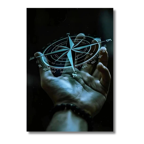 Compass In Hand Wall Poster