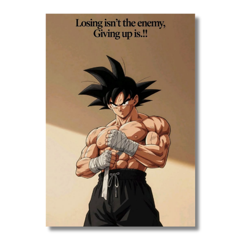 Dragon Ball Z Losing Isn't The Enemy Goku Wall Poster